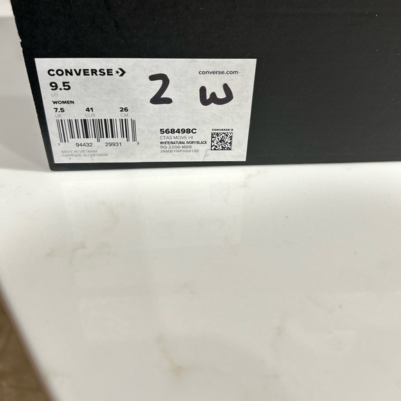 Converse High Top Platform CTAS Hi Move White 9.5 - Picture 5 of 7